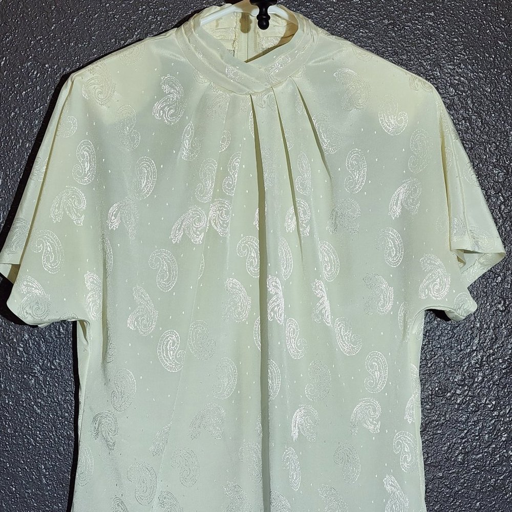 Pykettes Short Sleeve Cream Blouse